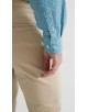 1506202-08 Chemise coupe droite à motifs - Turquoise