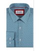 1506202-08 Chemise coupe droite à motifs - Turquoise