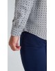 1506203-01 Chemise coupe droite à motifs - Blanc