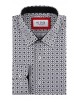 1506203-01 Chemise coupe droite à motifs - Blanc