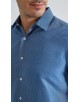 1506203-11 Chemise coupe droite à motifs - Bleu