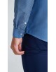 1506203-11 Chemise coupe droite à motifs - Bleu