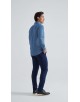 1506203-11 Chemise coupe droite à motifs - Bleu