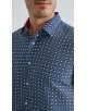 1506203-02 Chemise coupe droite à motifs - Marine