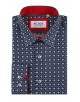 1506203-02 Chemise coupe droite à motifs - Marine