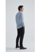 1506203-09 Chemise coupe droite à motifs - Bleu