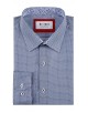 1506203-09 Chemise coupe droite à motifs - Bleu