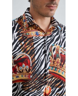 1506208-03 Chemise coupe droite à motifs