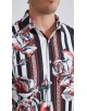 1506208-04 Chemise coupe droite à motifs
