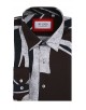 1506208-07 Chemise coupe droite à motifs - Marron