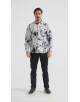 1506208-09 Chemise coupe droite à motifs - Marine