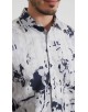 1506208-09 Chemise coupe droite à motifs - Marine