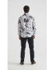 1506208-09 Chemise coupe droite à motifs - Marine
