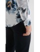1506208-13 Chemise coupe droite à motifs - Blanc