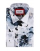 1506208-13 Chemise coupe droite à motifs - Blanc