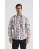1506208-17 Chemise coupe droite à motifs - Multi