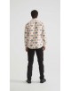 1506208-18 Chemise coupe droite à motifs - Beige
