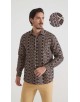 1506208-19 Chemise coupe droite à motifs - Multi