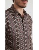 1506208-19 Chemise coupe droite à motifs - Multi