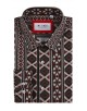 1506208-19 Chemise coupe droite à motifs - Multi