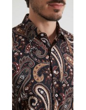 1506208-20 Chemise coupe droite à motifs - Multi