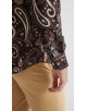 1506208-20 Chemise coupe droite à motifs - Multi