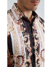 1506209-06 Chemise coupe droite à motifs