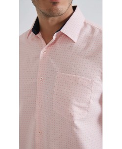 1506304-10 Patterned sleeveless shirt comfort fit - Salmon