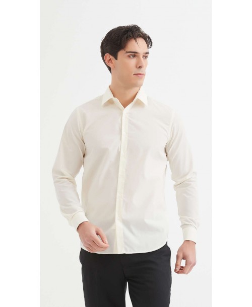 YE-215 Chemise ivoire coupe confort
