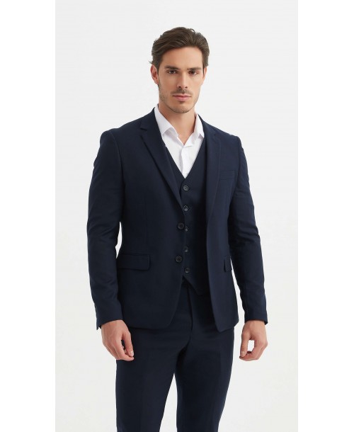 COS-H020  Costume 3 pcs (T46 à T58) - Marine