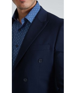 COS-H050 2 pieces double breasted suit (T46 to T58) - Navy