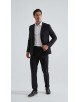 COS-H051 Costume croisé 2 pièces (T46 à T58) -  Noir