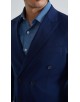 COS-H052 Costume croisé 2 pièces (T46 à T58) -  Bleu