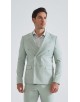 COS-H053 Costume croisé 2 pièces (T46 à T58) -  Vert sauge