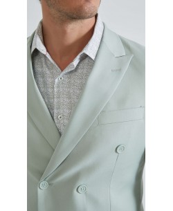 COS-H053 2 pieces double breasted suit (T46 to T58) - Sage green