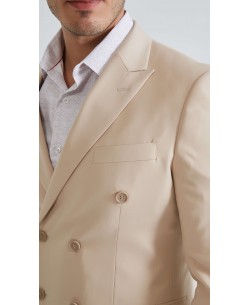COS-H055 2 pieces double breasted suit (T46 to T58) - Beige