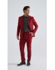 COS-H058 Costume croisé 2 pièces (T46 à T58) - Rouge
