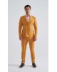 COS-H059 Costume croisé 2 pièces (T46 à T58) - Moutarde