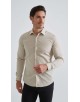 SLIM1009-84 Chemise slim fit - Beige