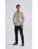 SLIM1009-84 Chemise slim fit - Beige