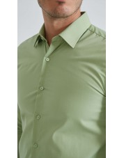 SLIM1009-87 Chemise slim fit - Vert sauge