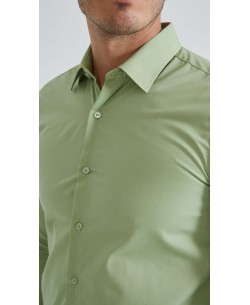 SLIM1009-87 Chemise slim fit - Vert sauge