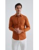 SLIM1009-88 Chemise slim fit - Terracotta