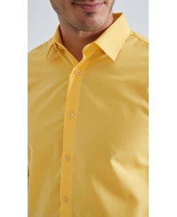 YE-214 Chemise jaune confort fit