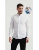 ENZO-116-03 Chemise col mao - Blanc