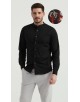ENZO-116-05 Chemise col mao - Noir