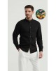 ENZO-116-06 Chemise col mao - Noir