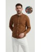 ENZO-116-07 Chemise col mao - Marron