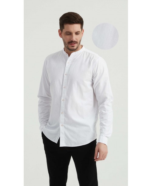 M2501-1 Chemise en oxford - Blanc