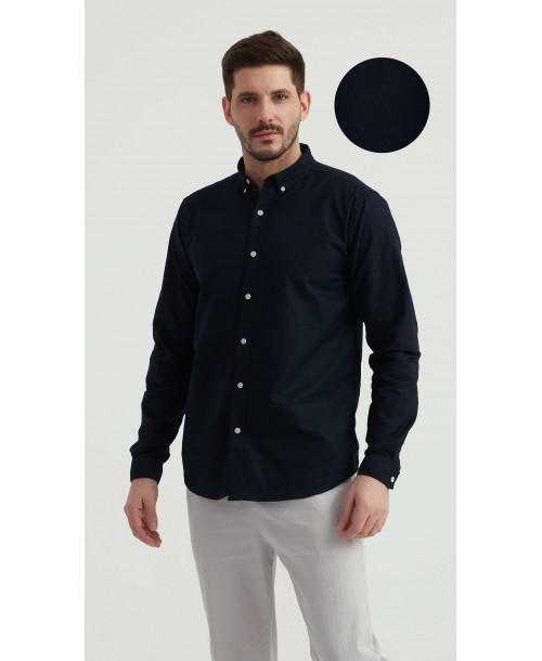 2502-3 Chemise en oxford - Marine